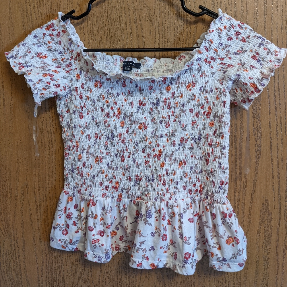 American Eagle Floral Off the Shoulder